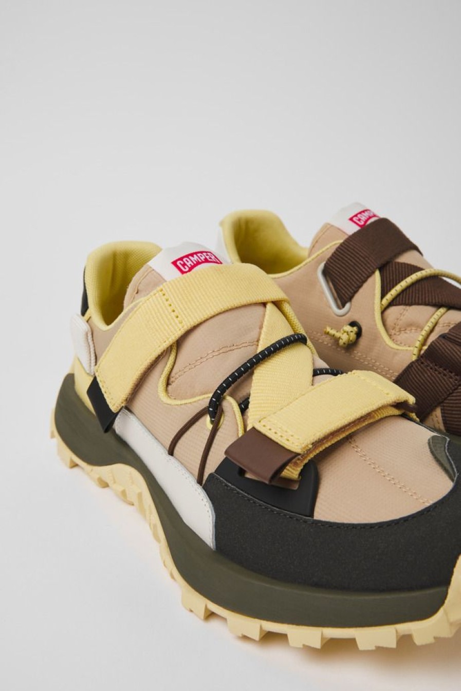 Camper Meerkleurige Stoffen En Nubuck Herensneakers