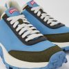 Camper Blauwe Stoffen En Nubuck Damessneakers