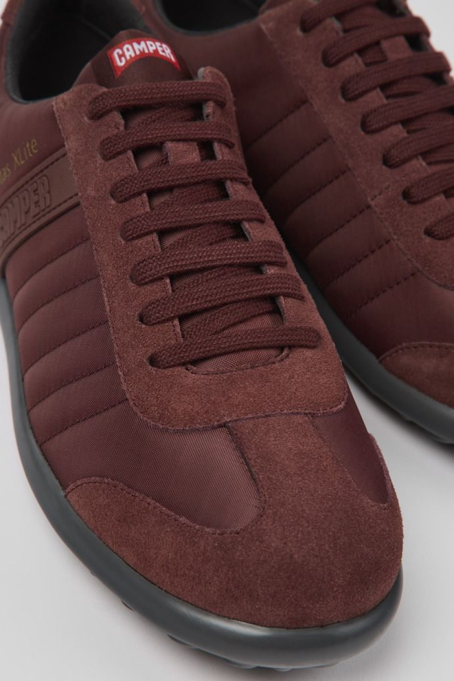 Camper Bordeaux Textiel En Nubuck Herenschoenen