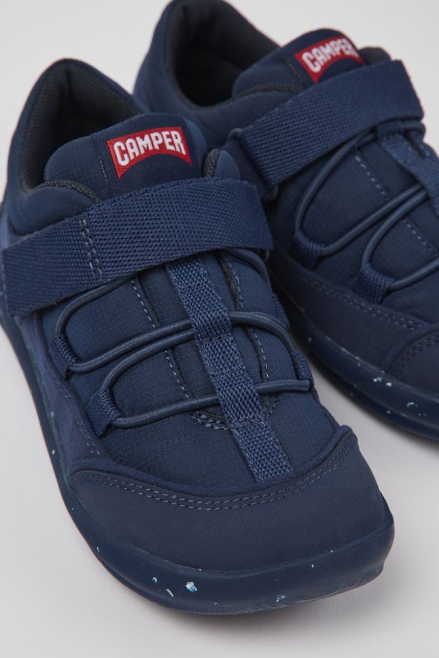 Camper Donkerblauwe Stoffen Kinderschoenen