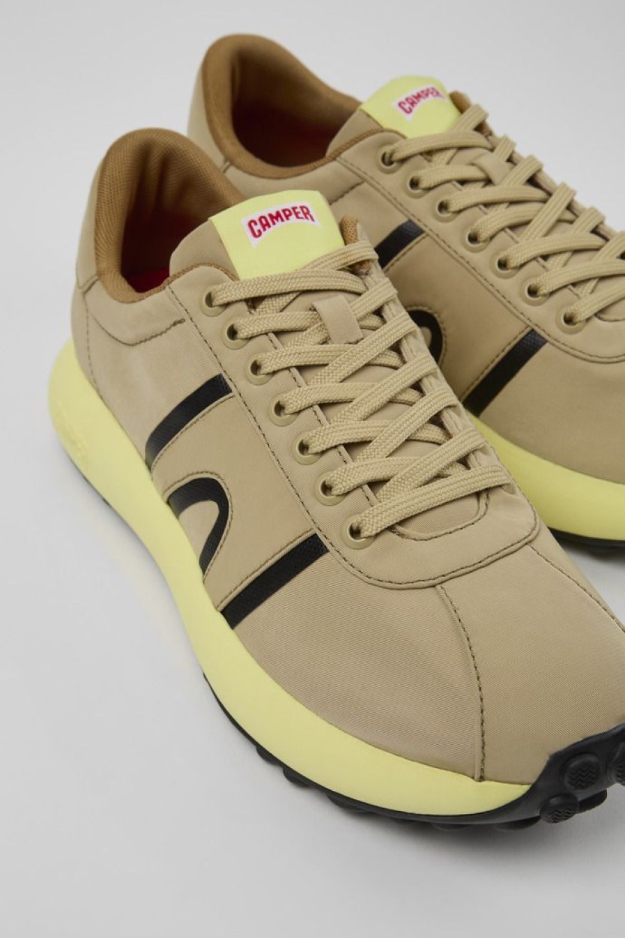 Camper Beige Textiel Sneaker Voor Heren