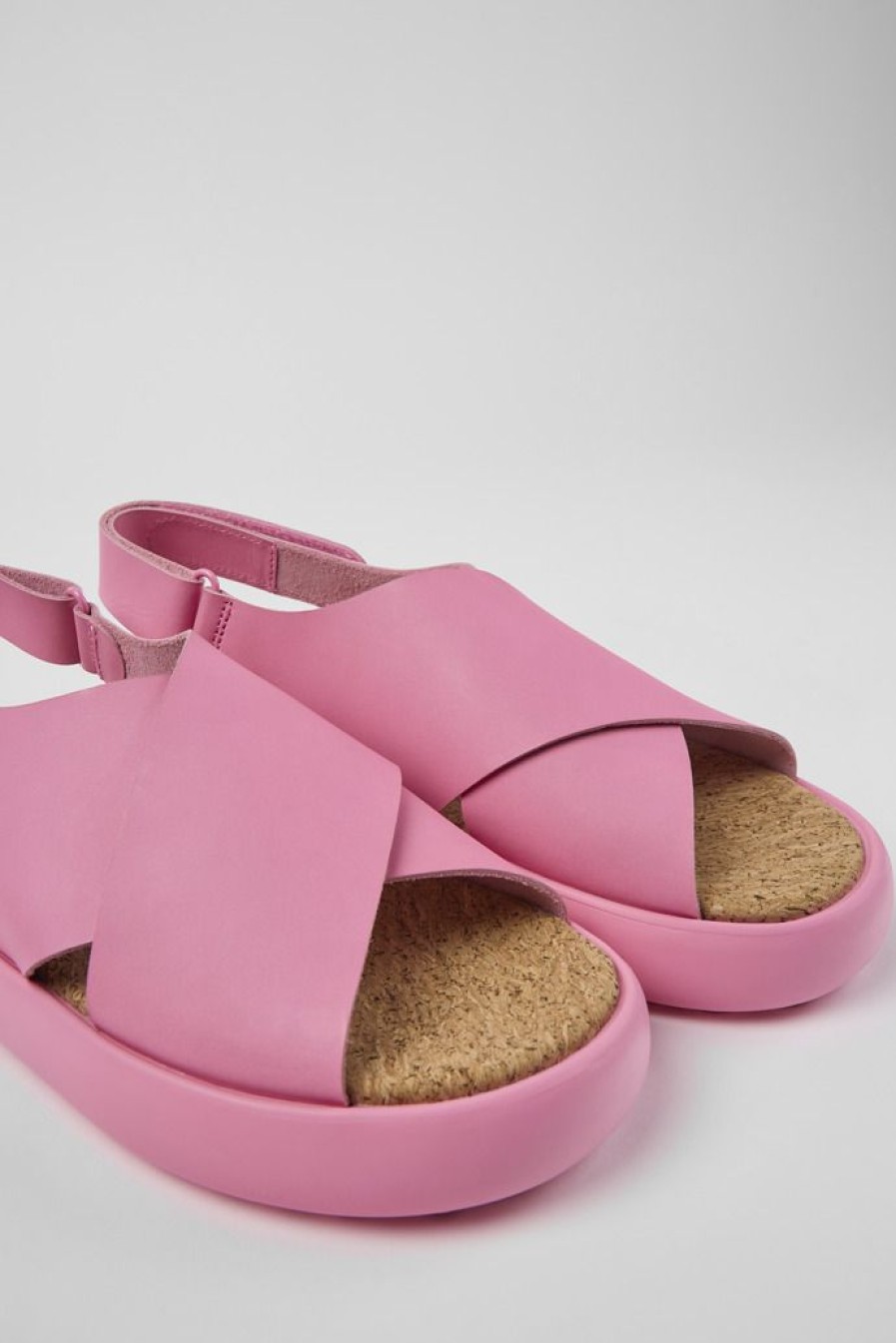 Camper Roze Leren Herensandalen