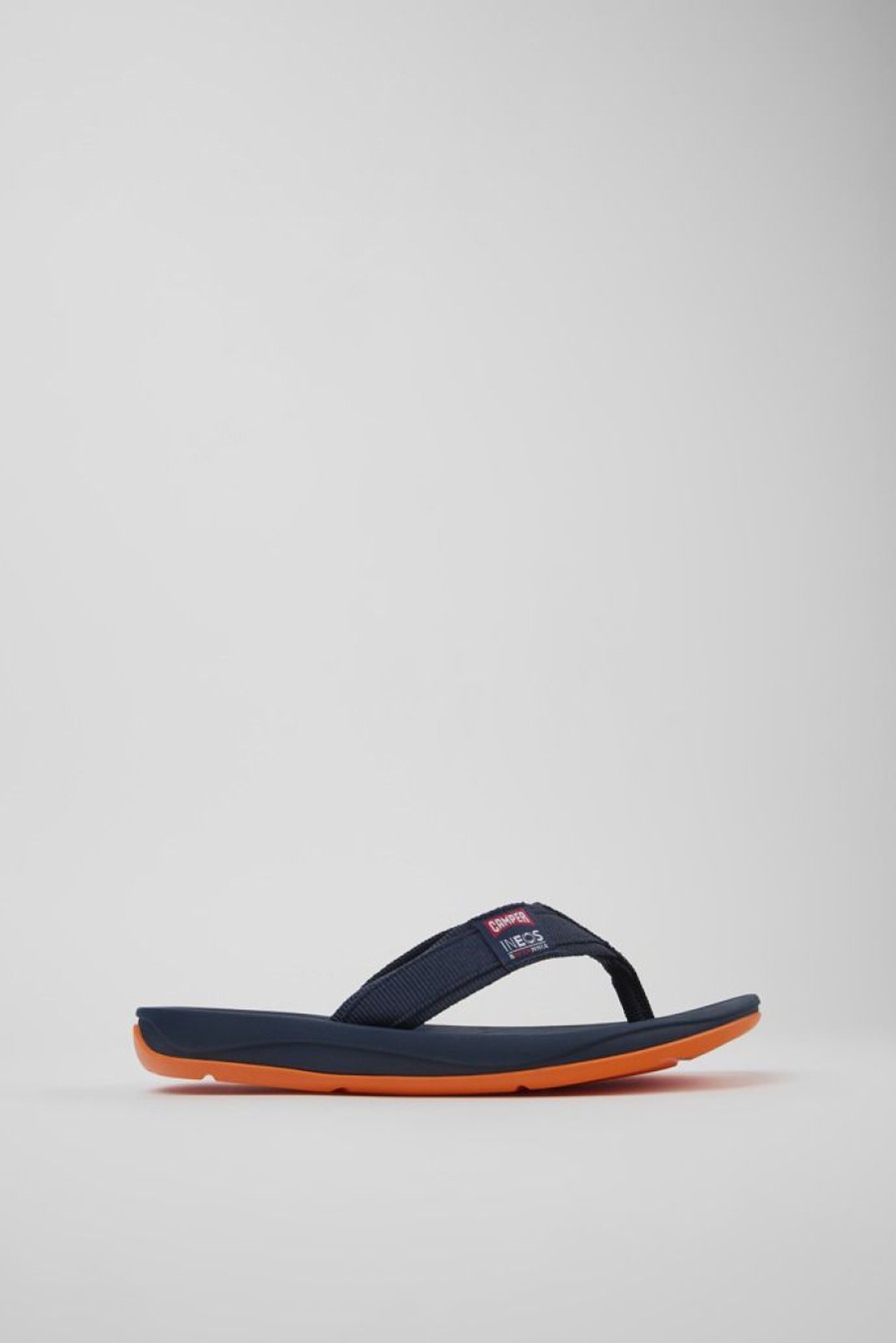 Camper Blauwe Textiel Teenslipper Voor Heren