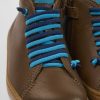 Camper Bruine Leren Kinder-Enkelboots