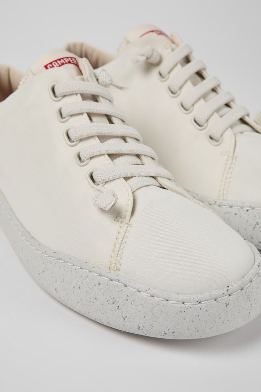 Camper Witte Textiel Sneaker Voor Heren