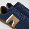 Camper Blauwe Nubuck/Leren Sneaker Voor Heren