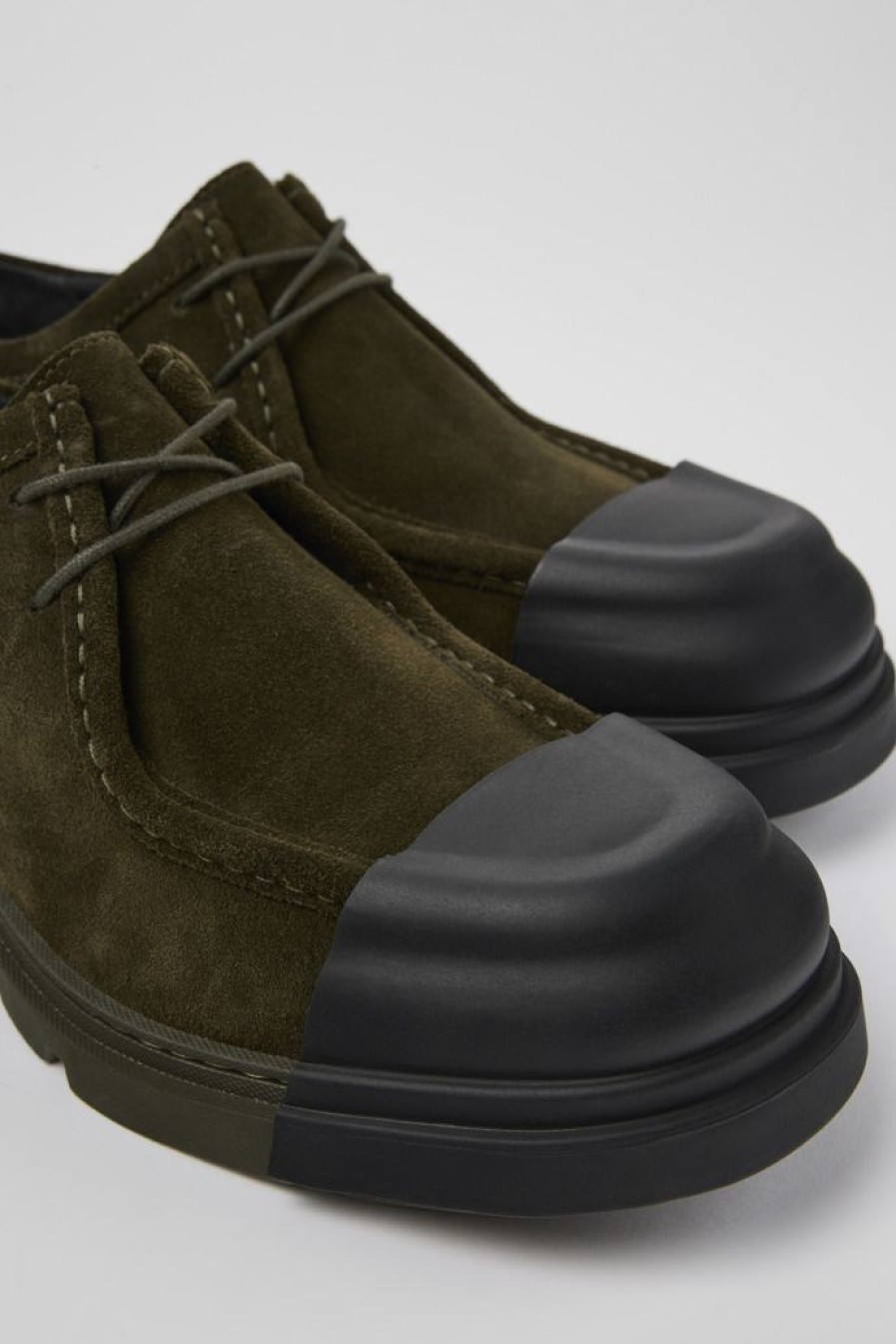 Camper Groene Nubuck Wallabee-Schoen Voor Dames