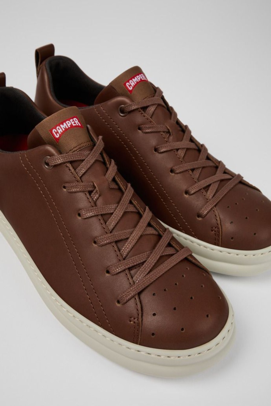 Camper Bruine Leren Sneaker Voor Heren