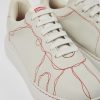 Camper Witte Leren Sneaker Voor Heren