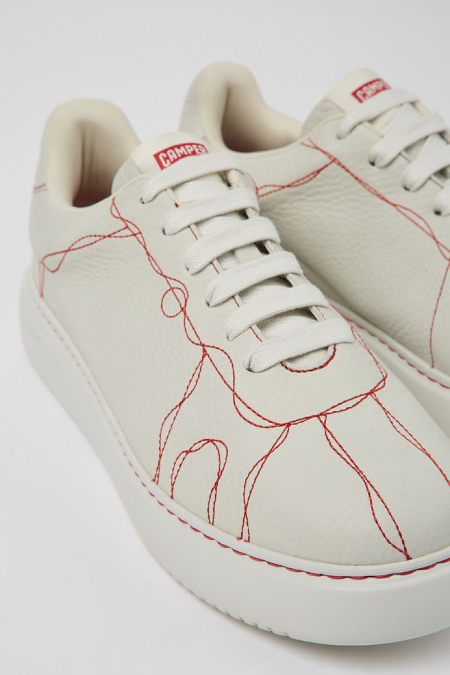 Camper Witte Leren Sneaker Voor Heren