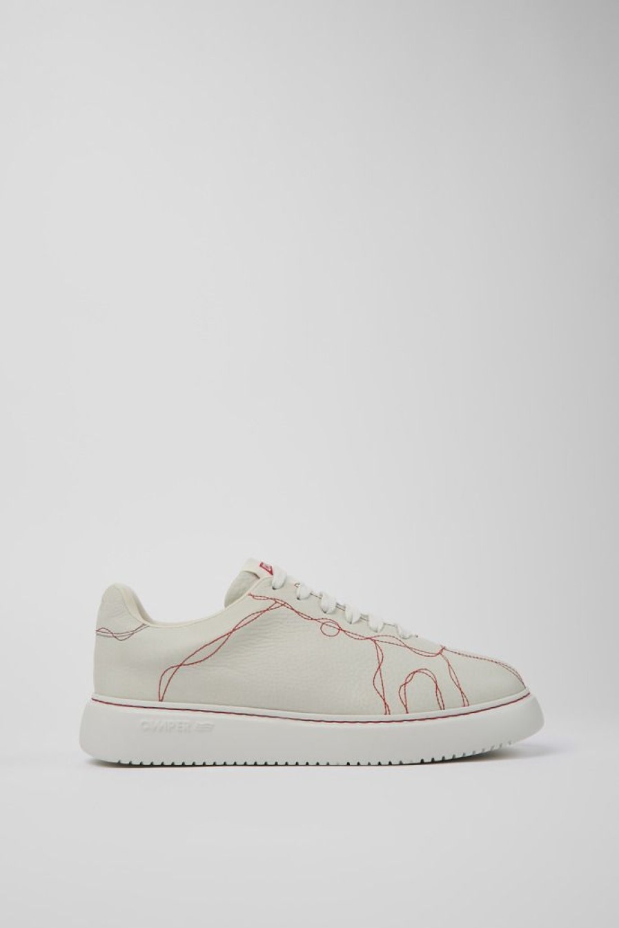 Camper Witte Leren Sneaker Voor Heren