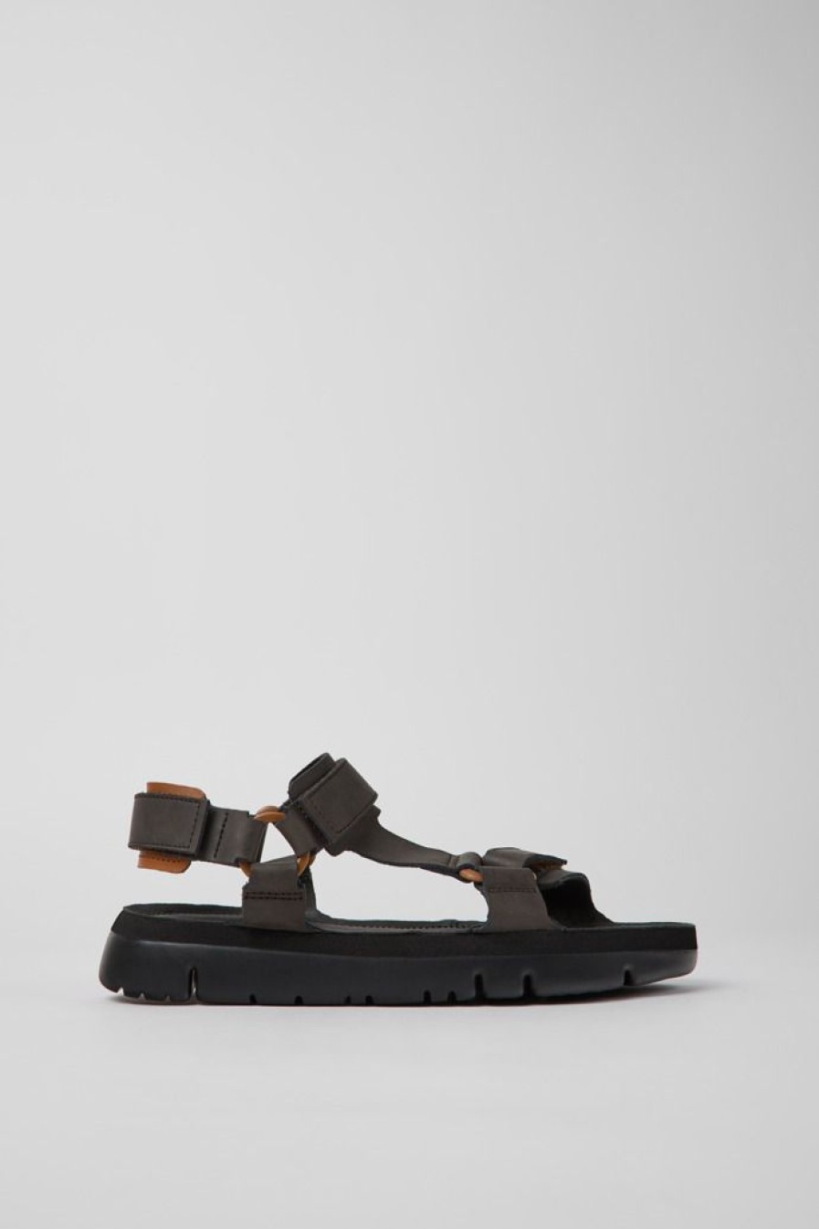 Camper Bruine Leren Herensandalen