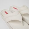 Camper Witte Leren Teenslipper Voor Dames