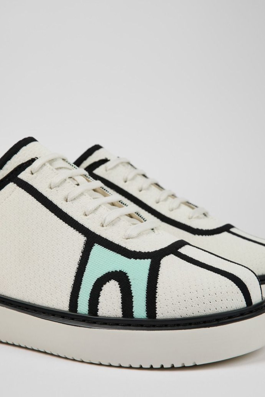 Camper Witte Textiel Sneaker Voor Heren