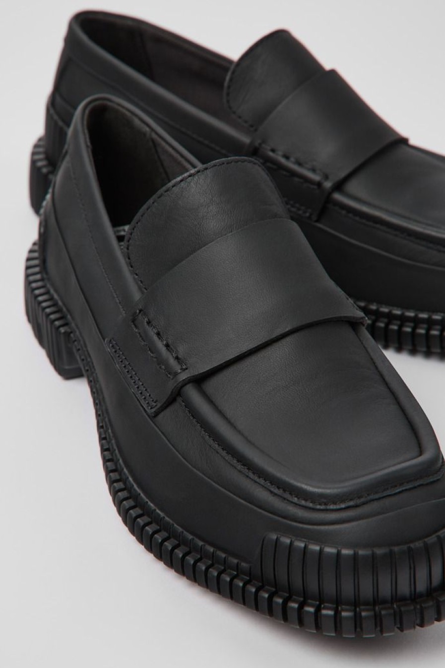 Camper Zwarte Leren Damesloafer