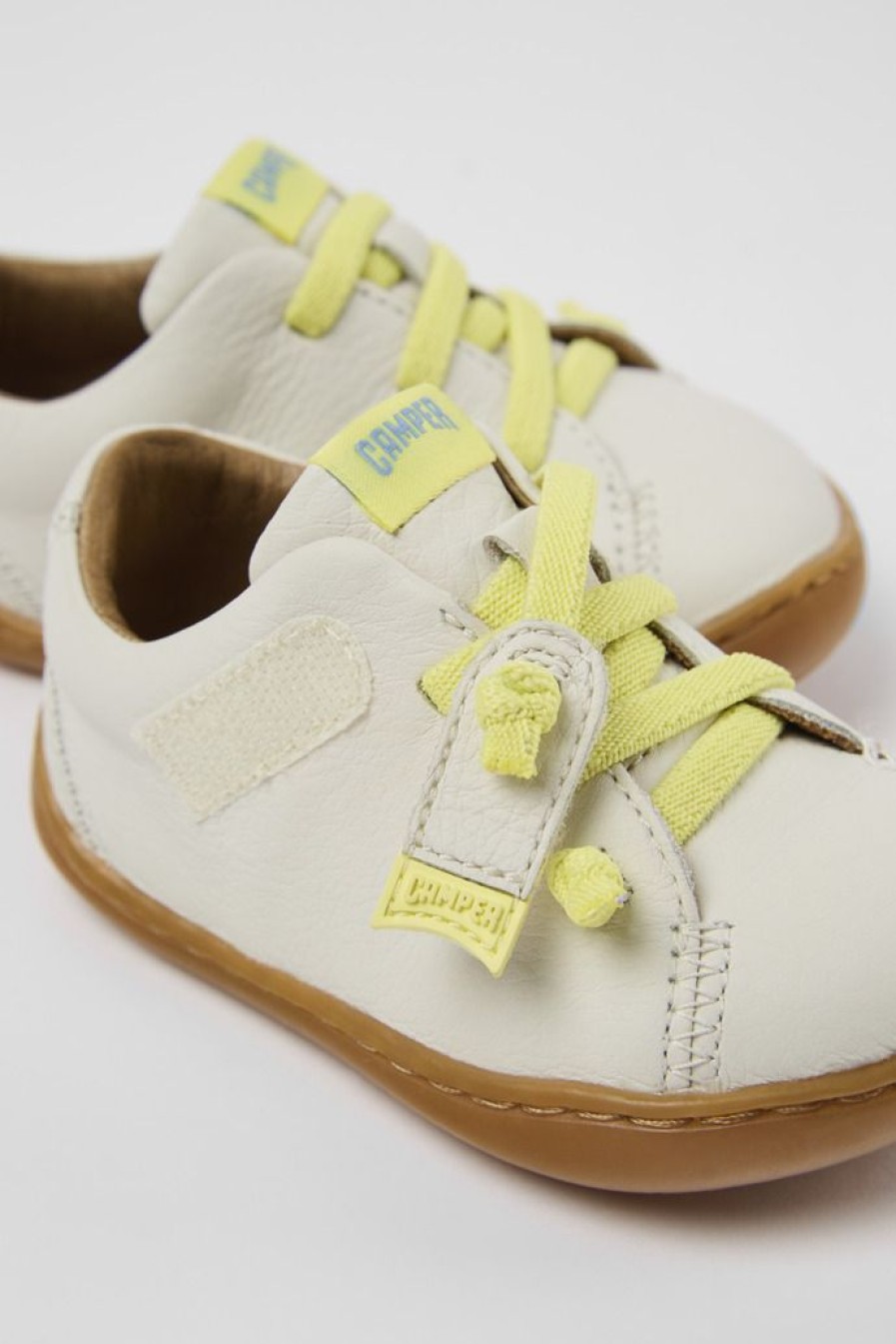 Camper Witte Leren Kinderschoenen