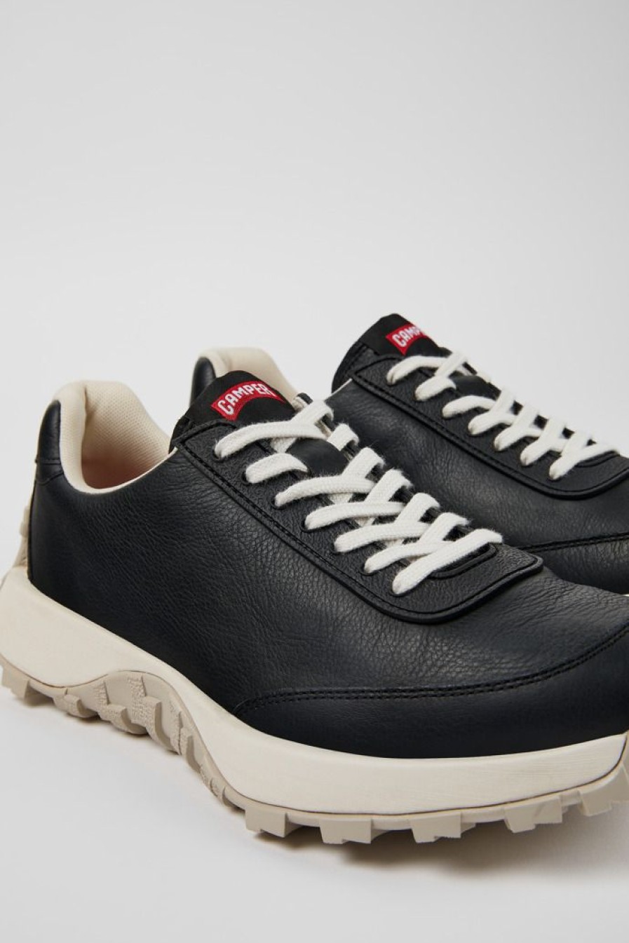 Camper Zwarte Sneaker Van Leer/Textiel Voor Heren