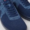 Camper Blauwe Stoffen Herensneakers