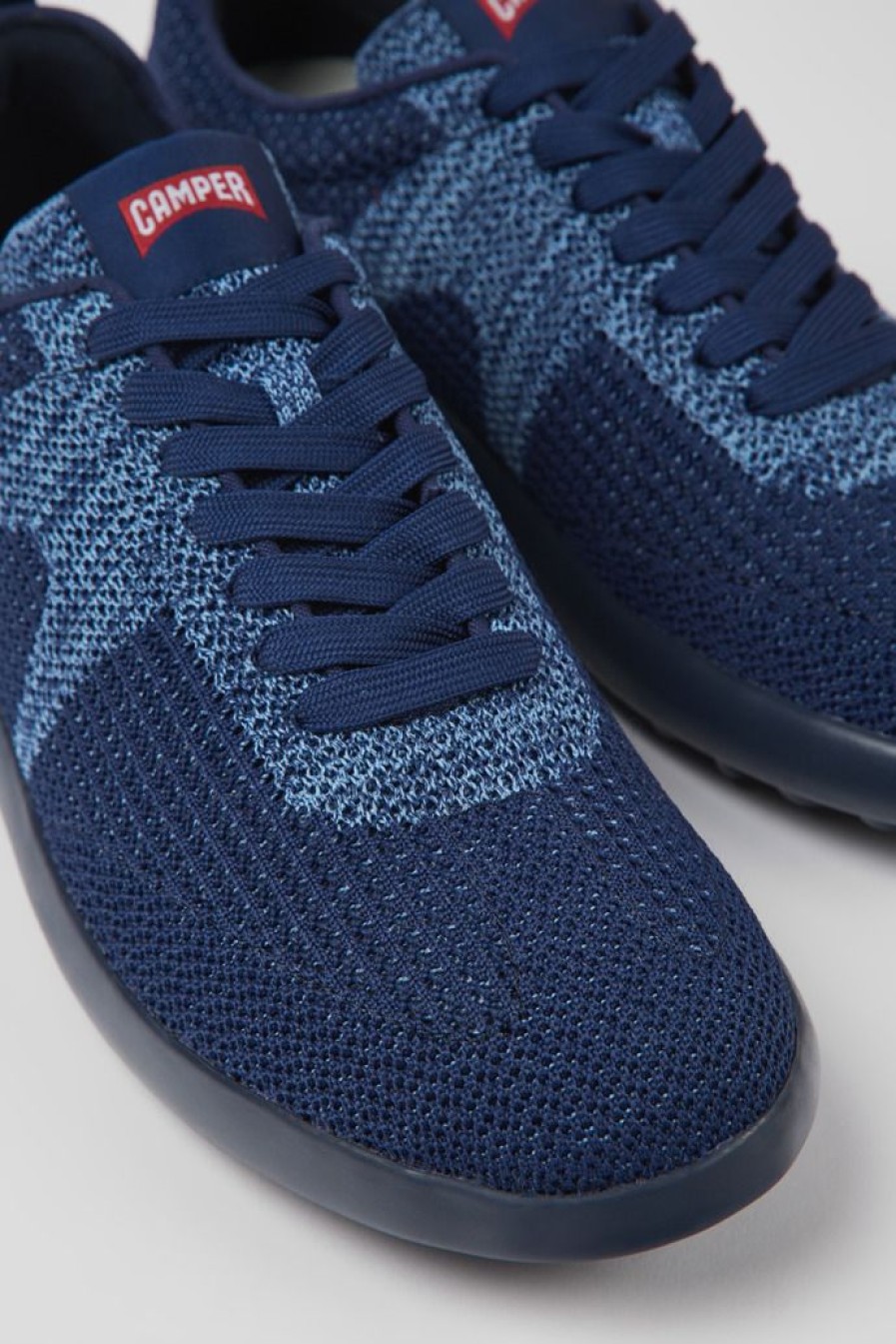 Camper Blauwe Stoffen Herensneakers