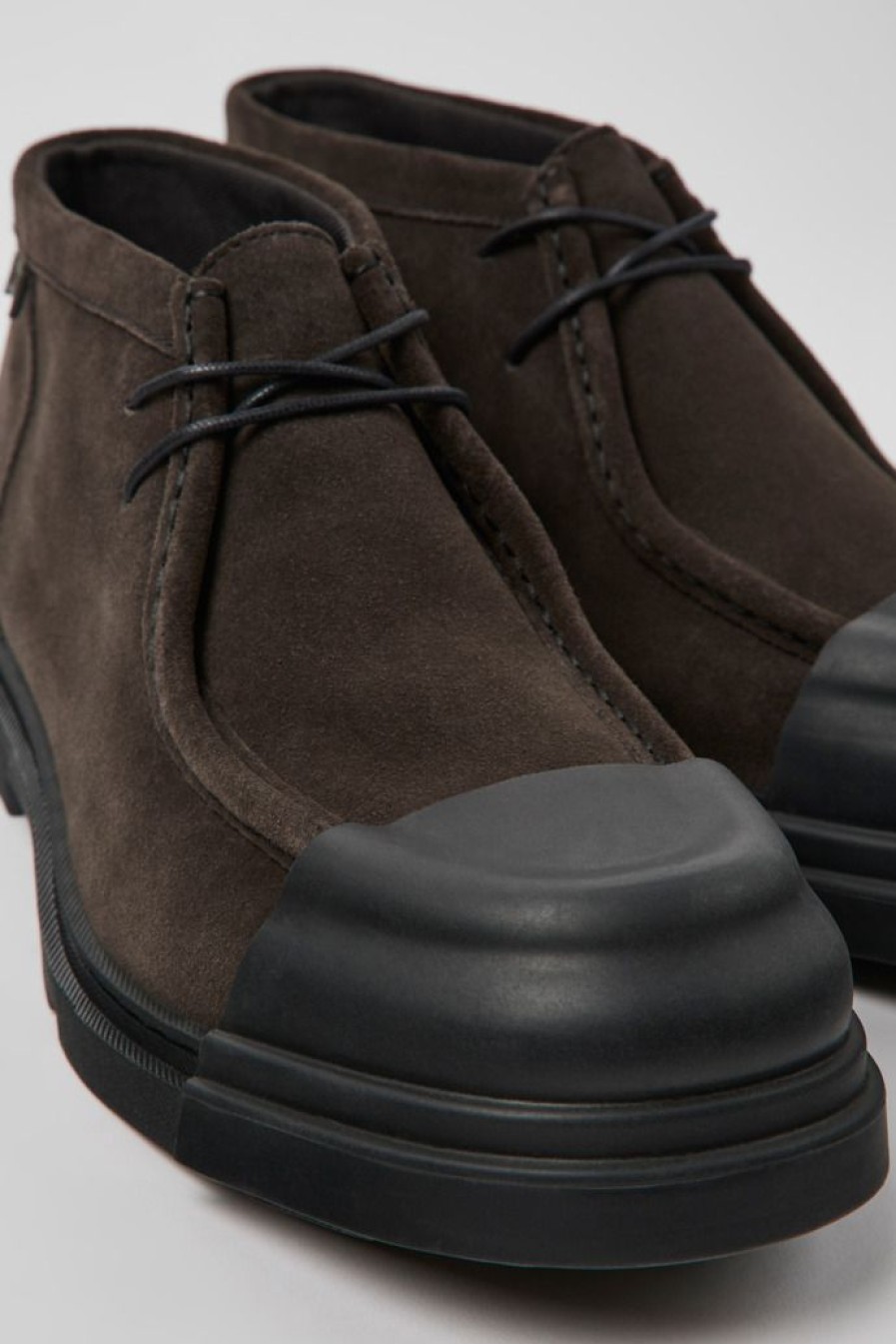 Camper Grijze Nubuck Herenschoenen