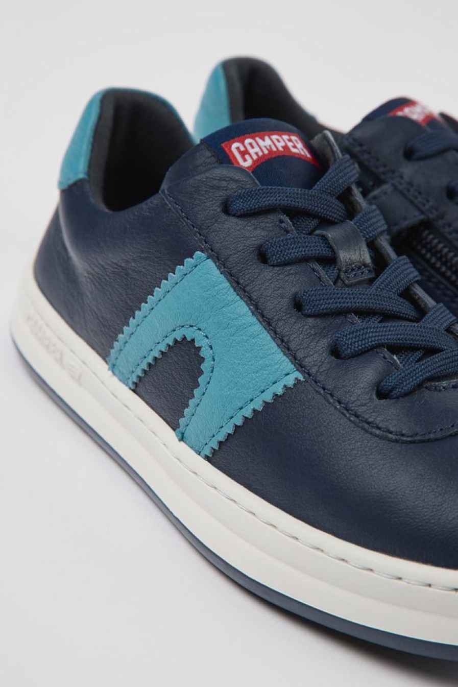 Camper Donkerblauwe Leren Kindersneakers