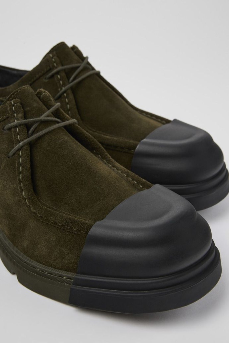 Camper Groene Nubuck Wallabee-Schoen Voor Heren