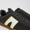 Camper Donkergrijze Nubuck/Leren Sneaker Voor Heren