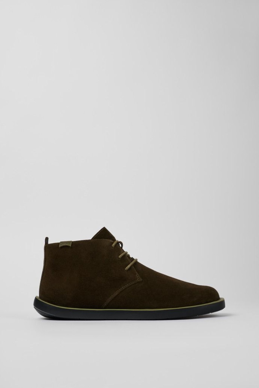 Camper Groene Nubuck Desert Boot Voor Heren