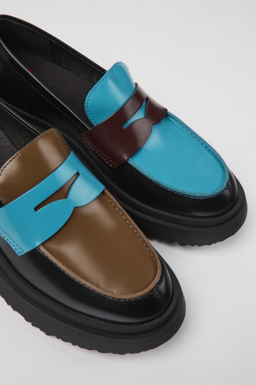 Camper Meerkleurige Leren Damesloafers