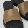 Camper Bruine Leren Slipper Voor Dames