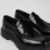 Camper Zwarte Leren Herenloafers