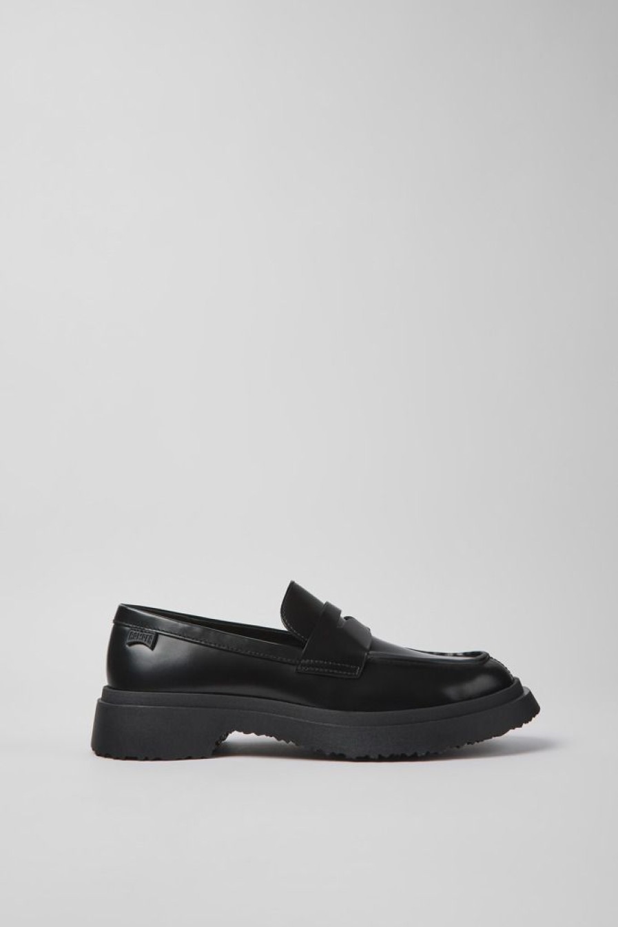 Camper Zwarte Leren Damesloafers