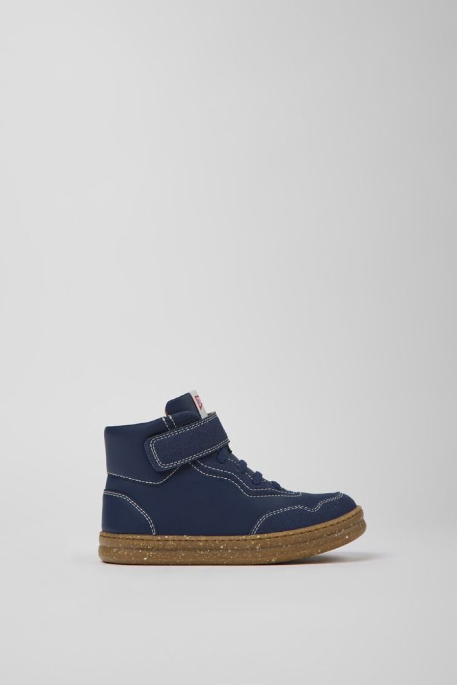 Camper Donkerblauwe Leren En Nubuck Kinder-Enkelboots