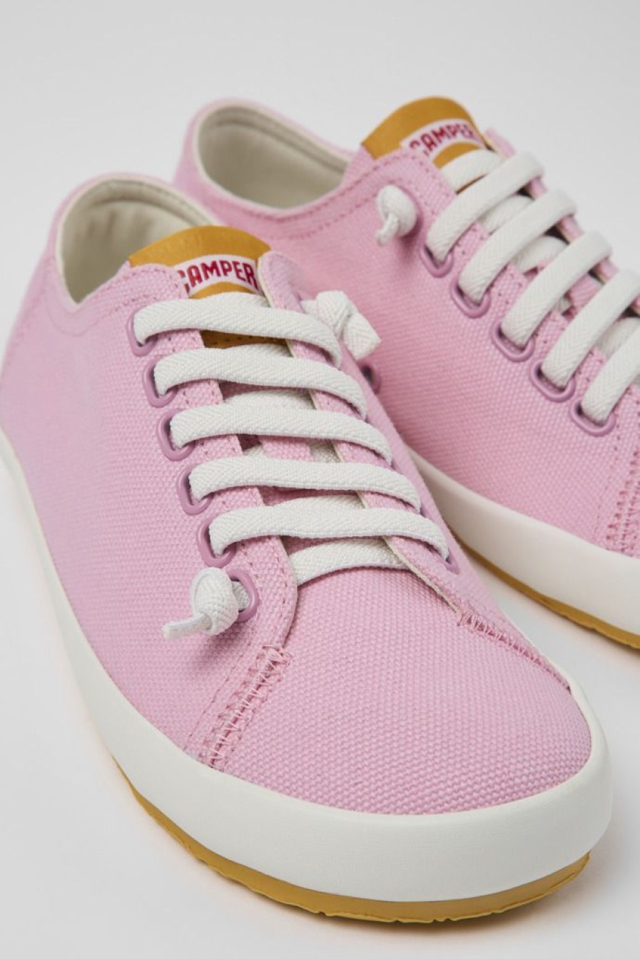 Camper Roze Textiel Sneaker Voor Dames