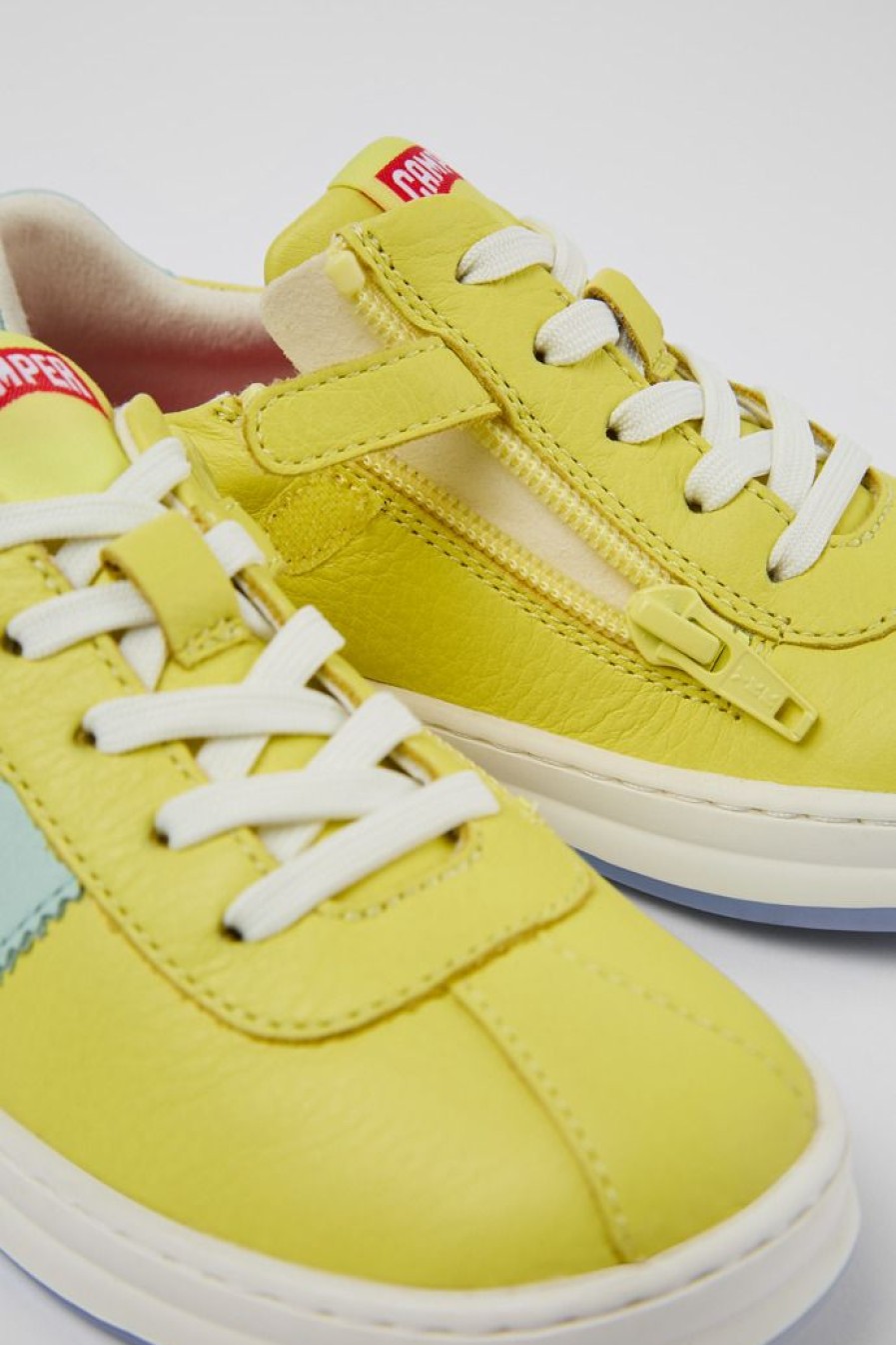 Camper Gele Leren Sneaker