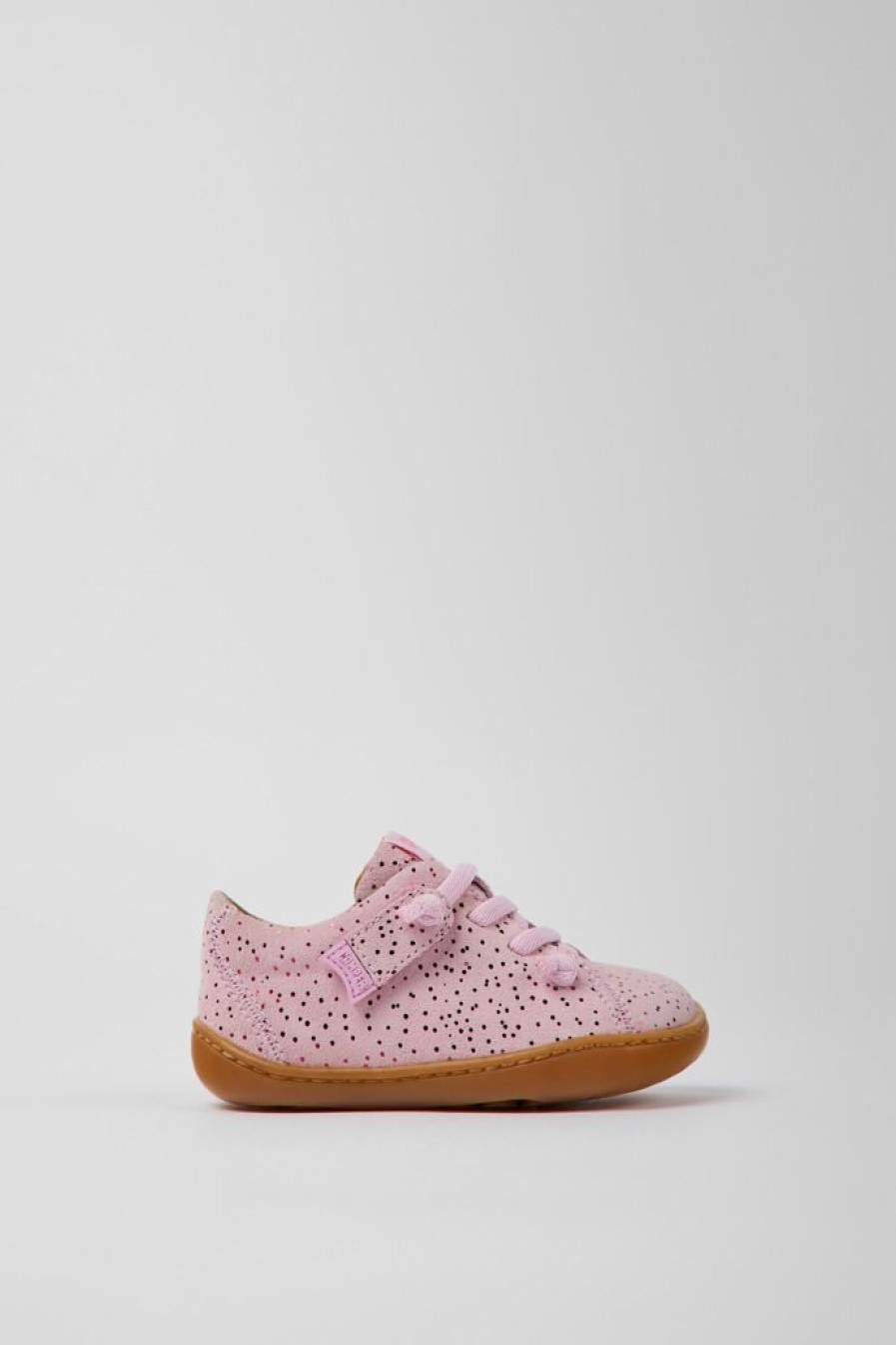 Camper Roze Nubuck Kinderschoenen