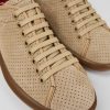 Camper Beige Nubuck/Leren Sneaker Voor Dames