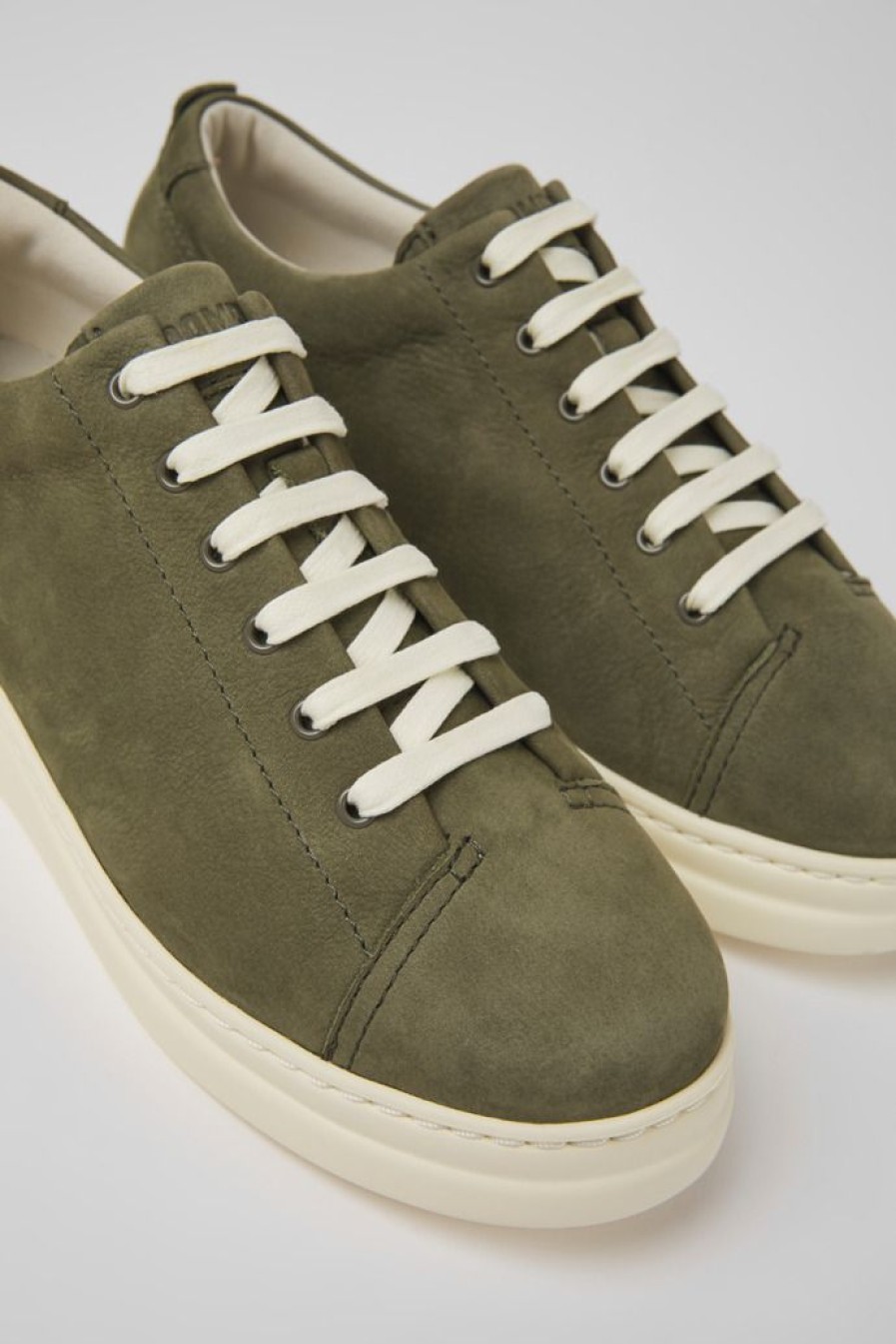 Camper Groene Nubuck Sneakers Voor Dames