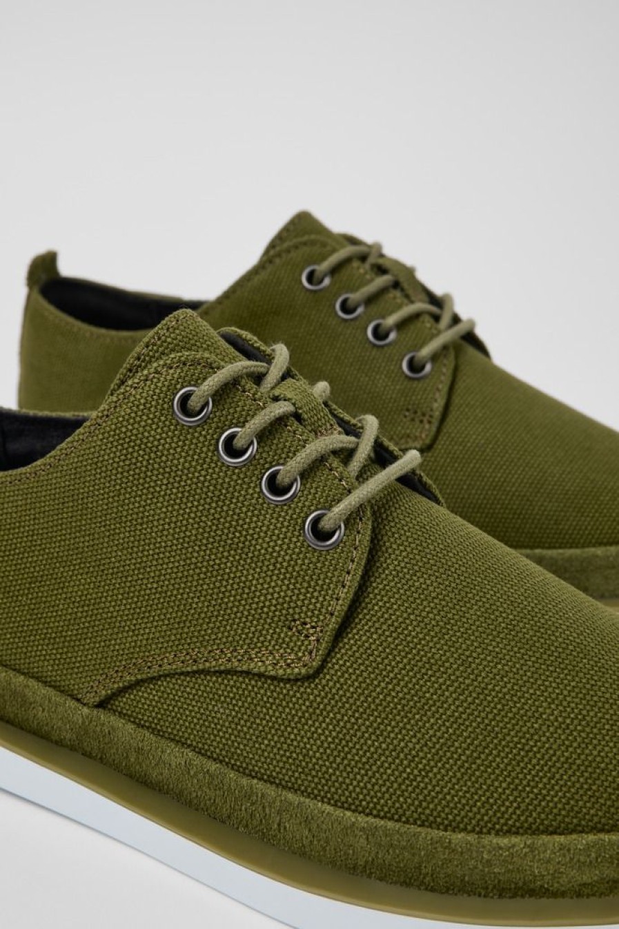 Camper Groene Blucher Van Textiel/Nubuck Voor Heren