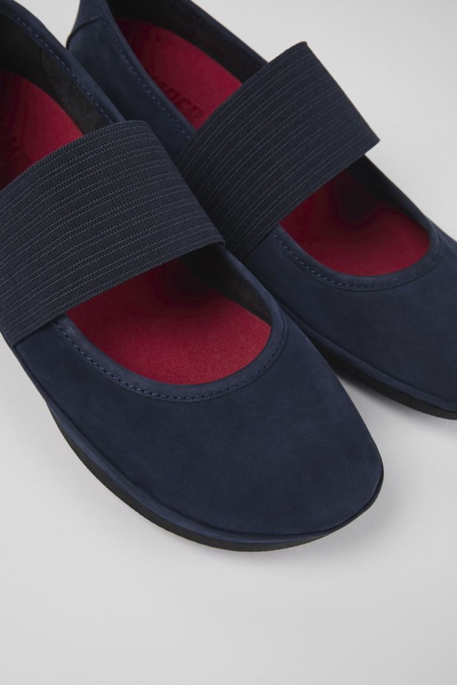 Camper Blauwe Nubuck Mary Jane-Schoen Voor Dames