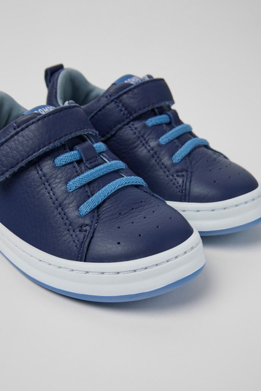 Camper Blauwe Leren Kindersneakers