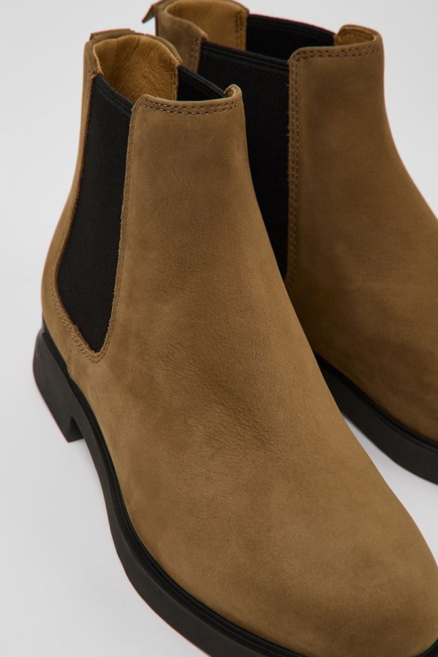 Camper Bruine Nubuck Chelseaboots Voor Dames