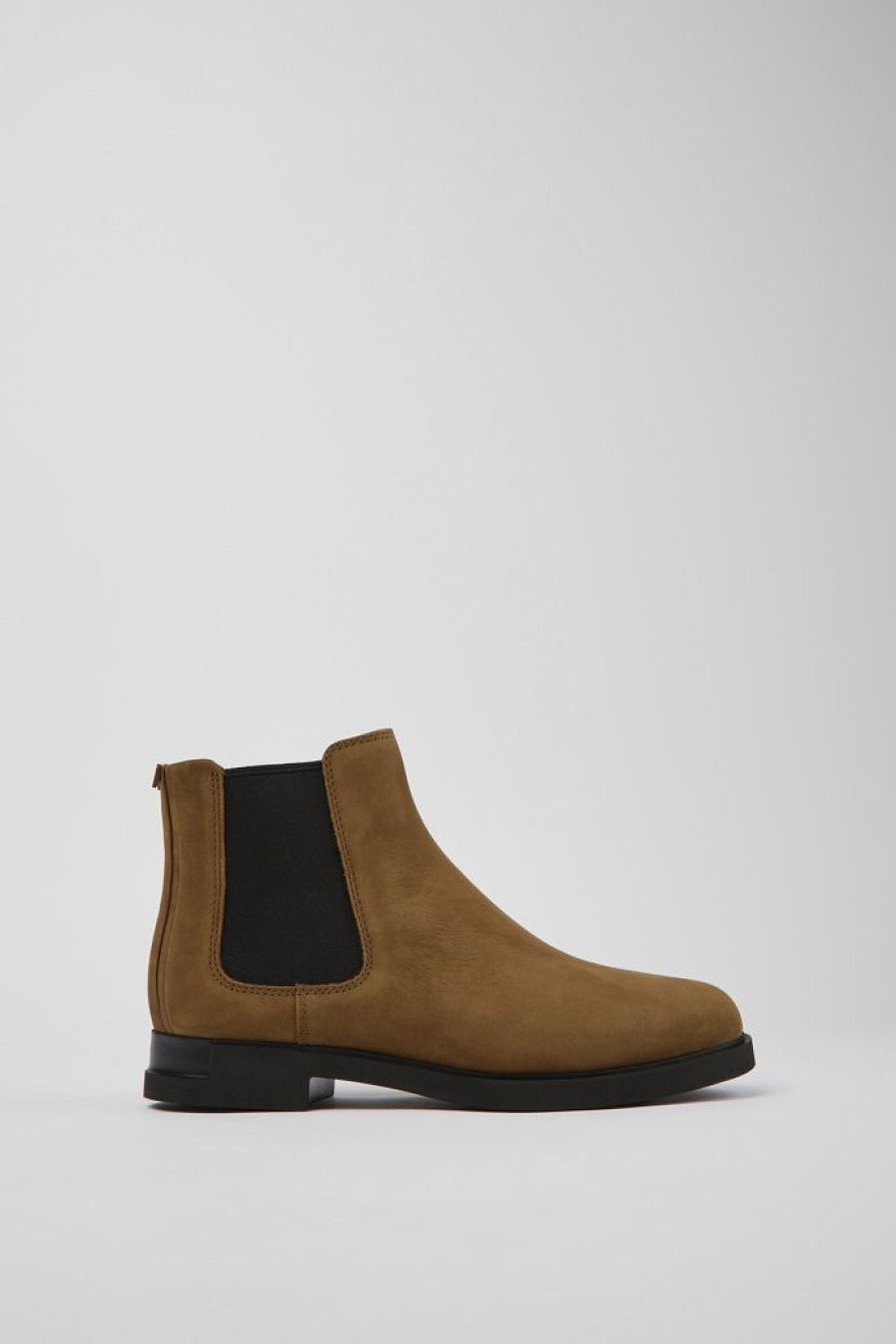 Camper Bruine Nubuck Chelseaboots Voor Dames