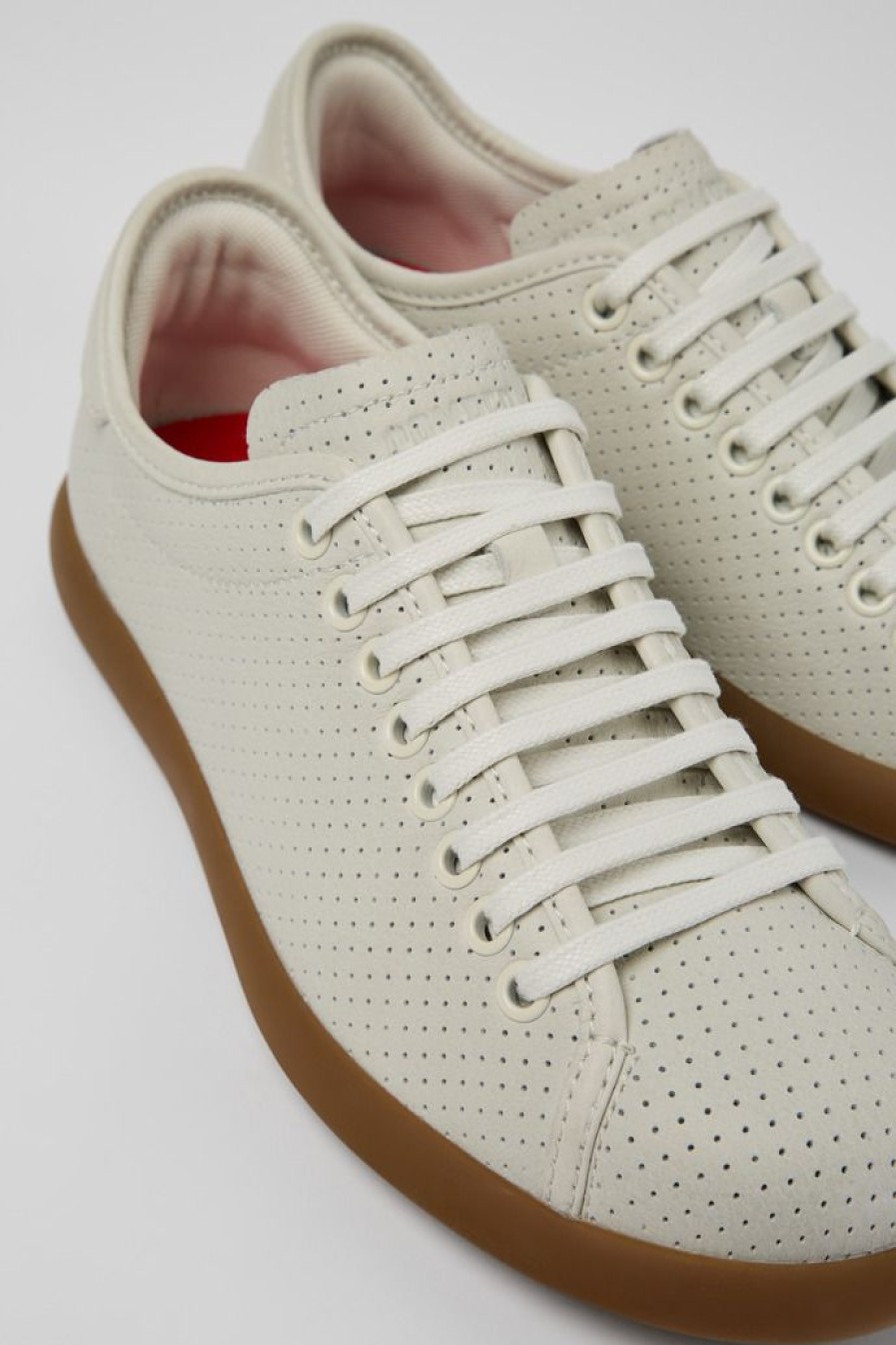 Camper Witte Leren Sneaker Voor Dames