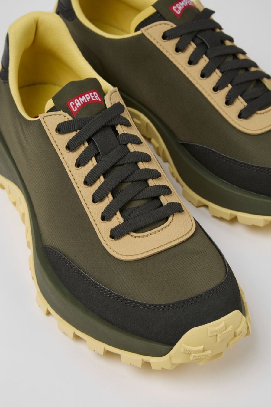 Camper Groene Stoffen En Nubuck Herensneakers