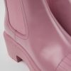 Camper Roze Leren Chelseaboots Voor Dames