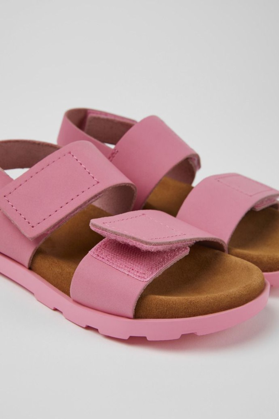 Camper Roze Leren Kindersandalen