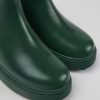 Camper Groene Leren Chelseaboots Voor Kinderen