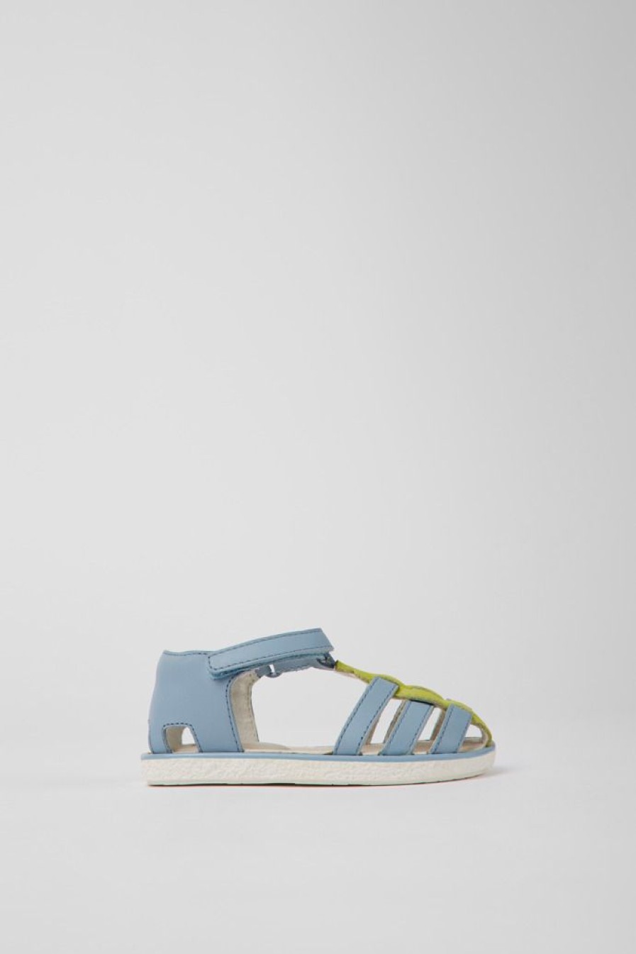 Camper Blauw-Groene Leren Kindersandalen