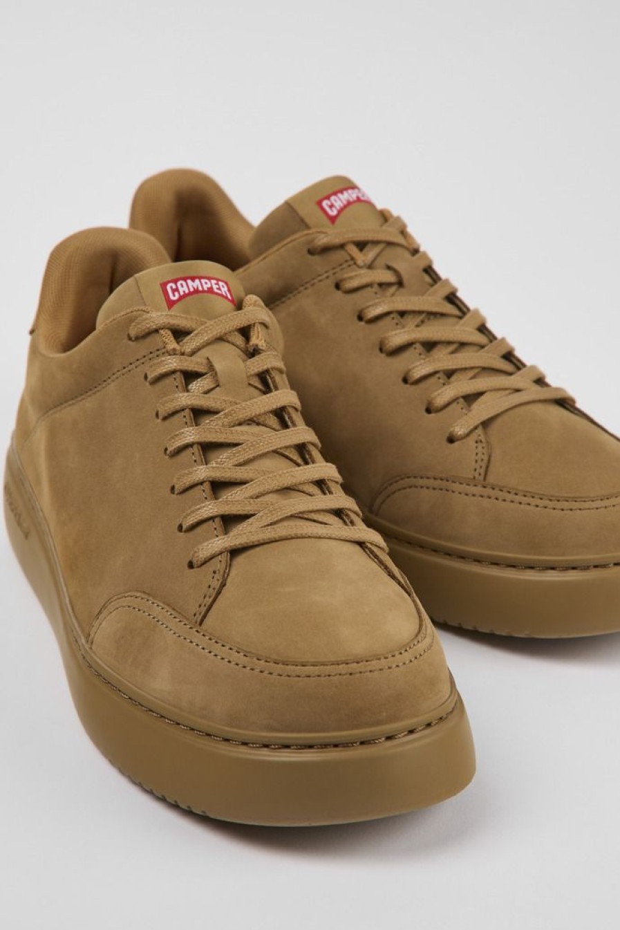 Camper Bruine Nubuck Sneaker Voor Heren